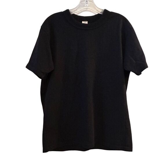 Bob Dong Men's Black Crew Neck T-Shirt Size 42 Solid Casual - Picture 1 of 6